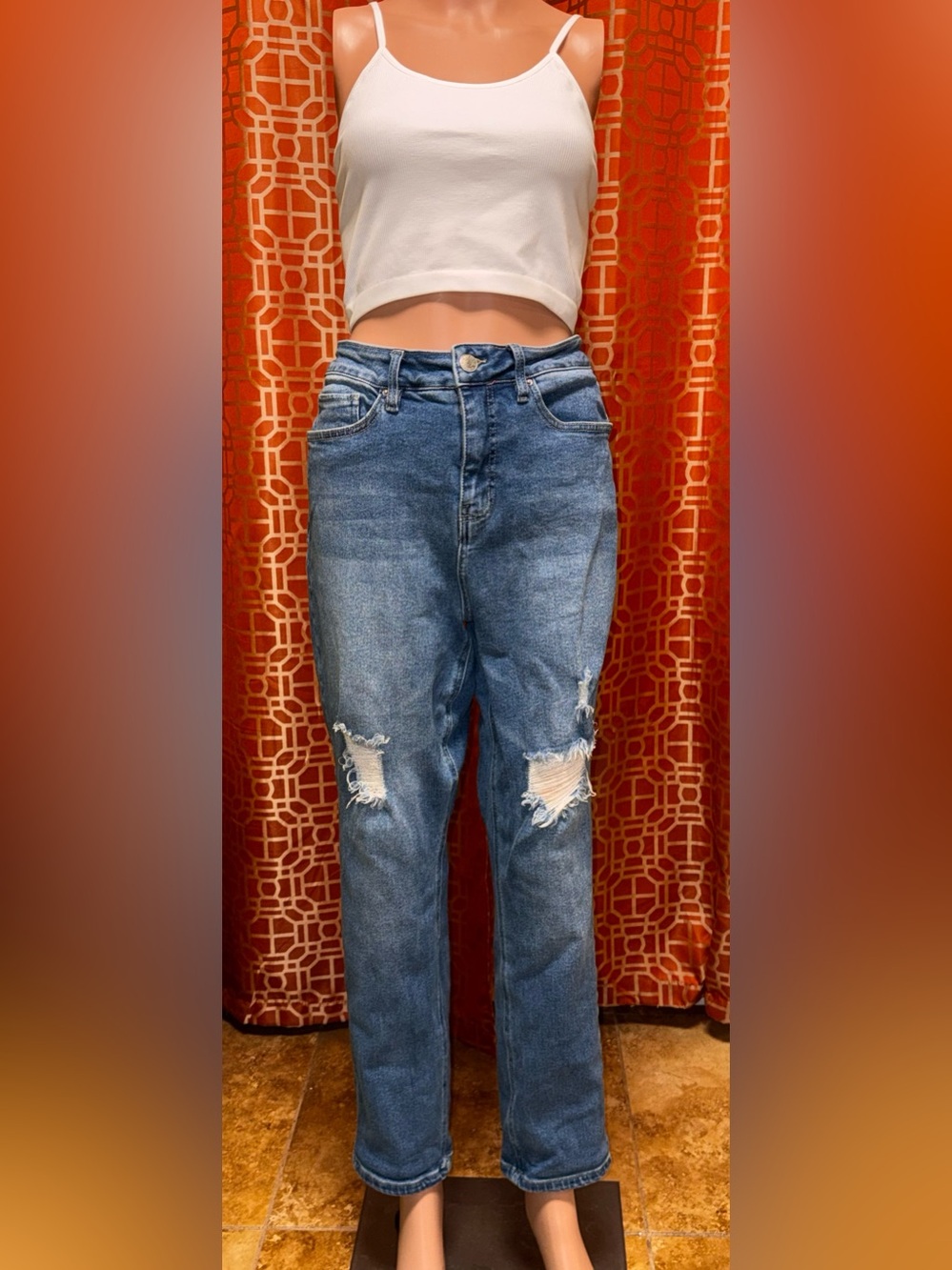 Royalty For Me Vintage Stretch High Rise Straight Jeans Size 14